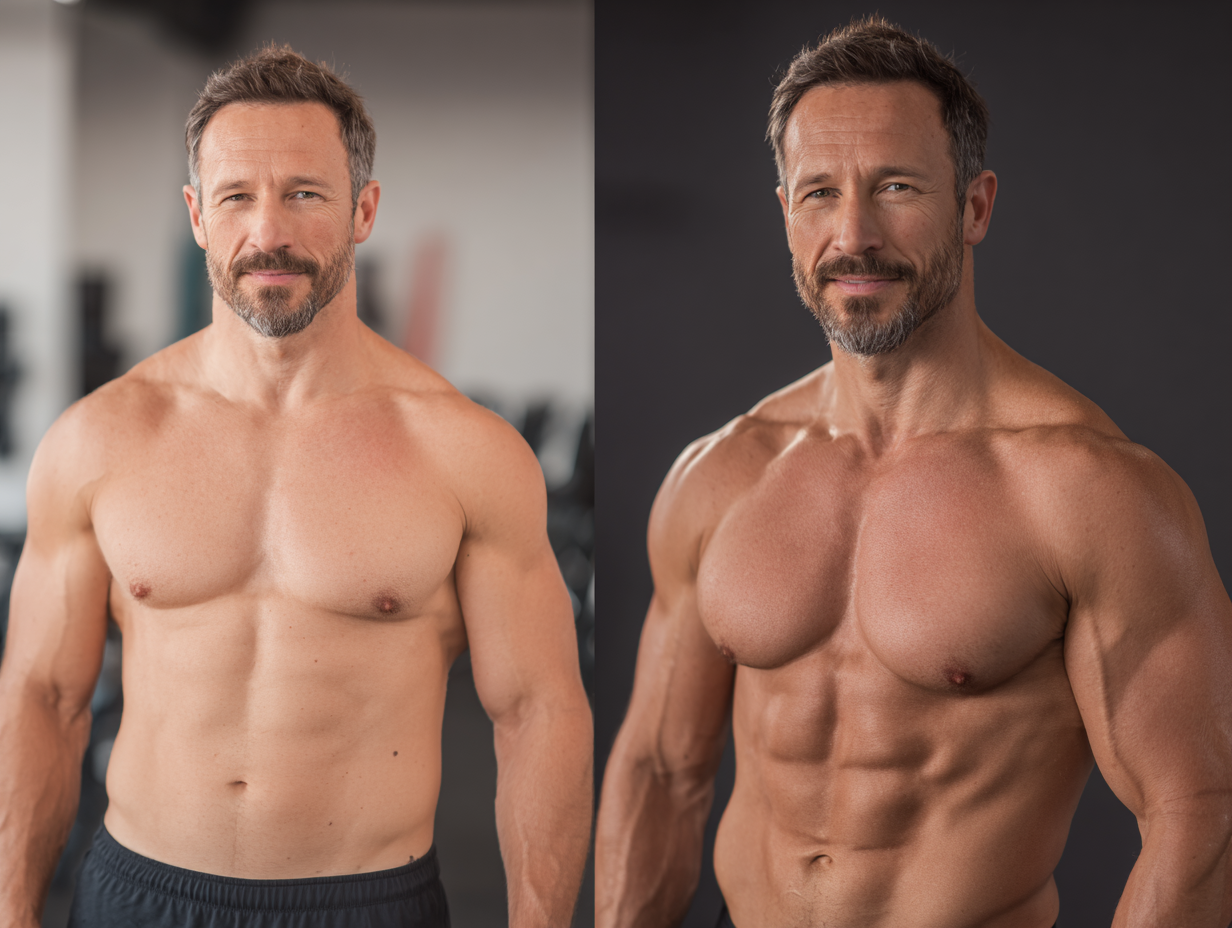 Чоловіки різного віку займаються силовими вправами